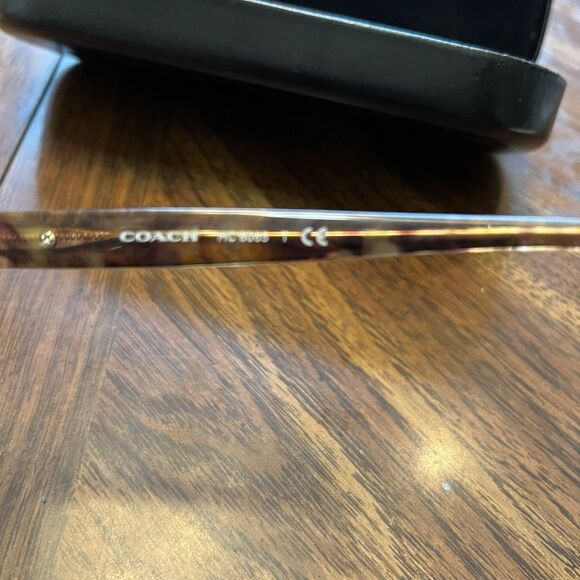 Coach Eyeglasses Frames Only HC 6065 5287 Confetti Light Brown 51 17 135 MM Case - Picture 8 of 9